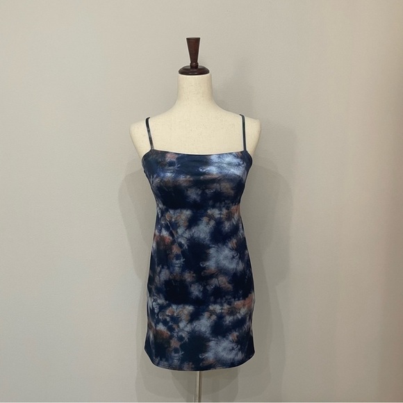 Urban Outfitters Metallic Tie-Dye Mini Dress Sleeveless Size Small - Picture 3 of 13